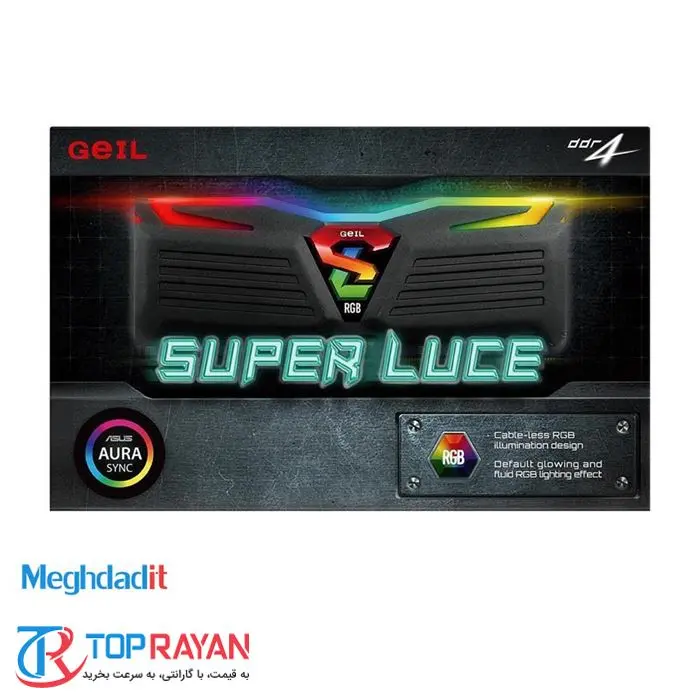 رم کامپیوتر ژل سری Super Luce RGB با حافظه ۱۶ گیگابایت و فرکانس ۲۴۰۰ مگاهرتز -gallery-12