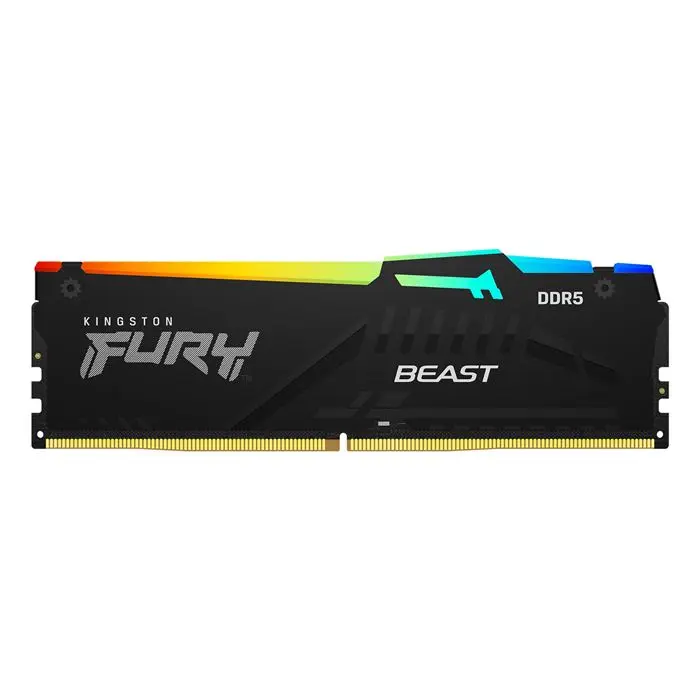رم کامپیوتر کینگستون مشکی مدل DDR5 Fury Beast دو کاناله 5200 مگاهرتز CL36 ظرفیت 64 گیگابایت -gallery-5