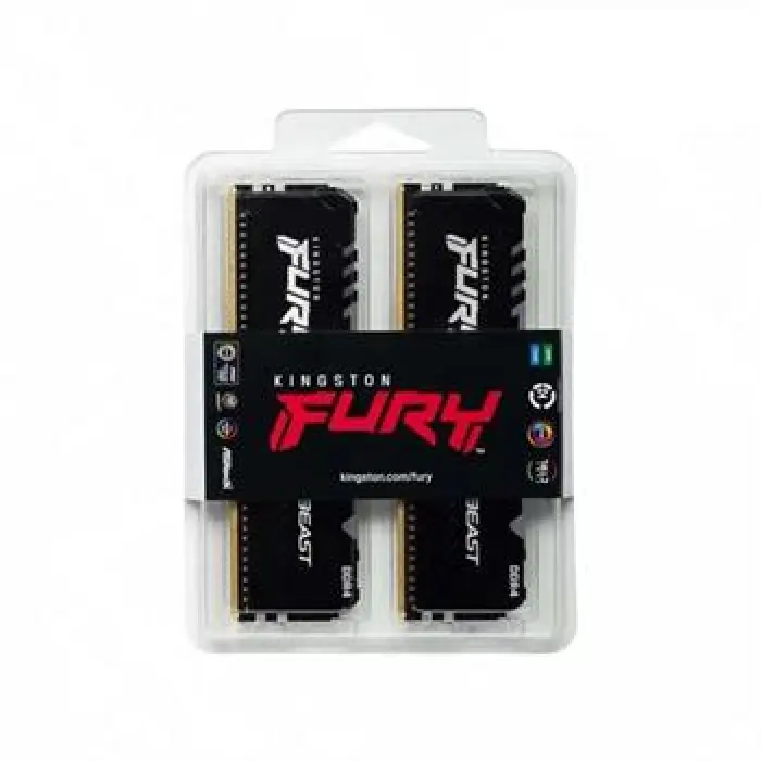رم کامپیوتر کینگستون FURY Beast RGB فرکانس 3600 مگاهرتز با ظرفیت 32 گیگابایت دو کانال -gallery-2