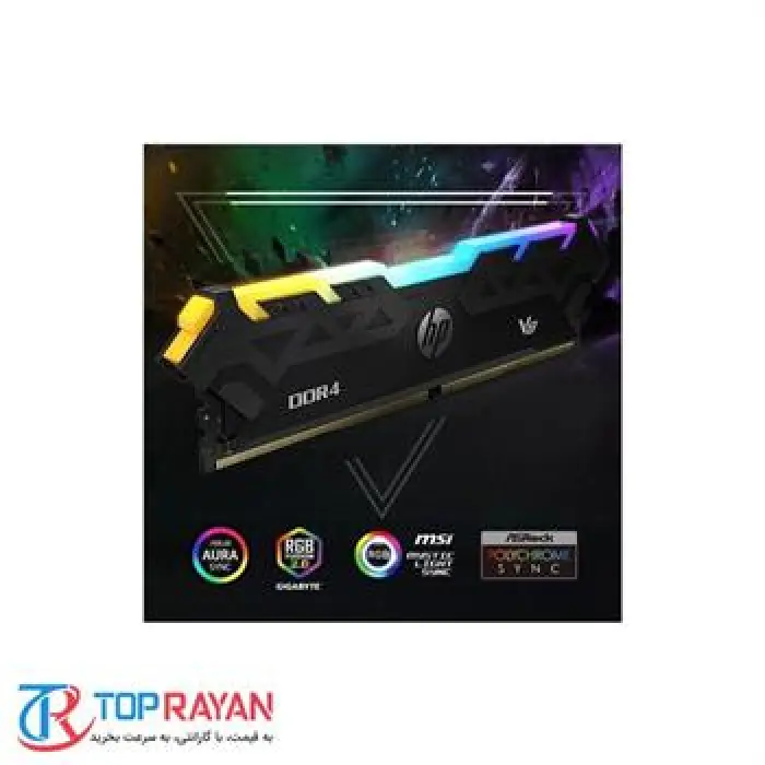 رم دسکتاپ DDR4 تک کاناله 3200 مگاهرتز CL16 اچ پی مدل V8 RGB ظرفیت 16 گیگابایت -gallery-2