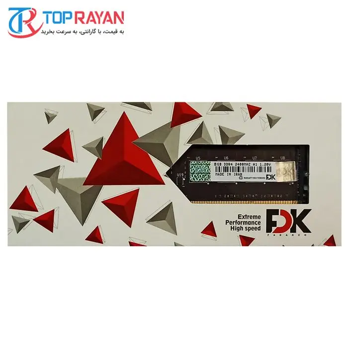 رم دسکتاپ DDR4 تک کاناله 2400 مگاهرتز CL17 فدک مدل A1 ظرفیت 8 گیگابایت -gallery-4