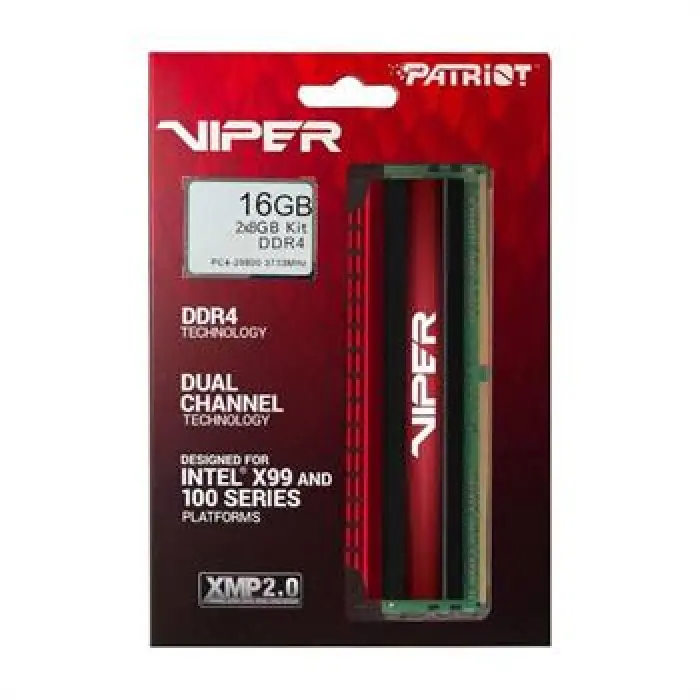 رم كامپيوتر DDR4 دو کاناله 3733 مگاهرتز CL17 پاتریوت مدل Viper Steel ظرفیت 16 گیگابایت -gallery-2