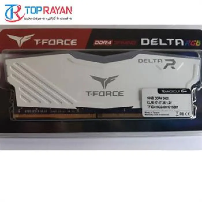 رم دسکتاپ DDR4 تک کاناله 2400 مگاهرتز CL15 تیم گروپ مدل T-Force Delta RGB ظرفیت 16 گیگابایت -gallery-3