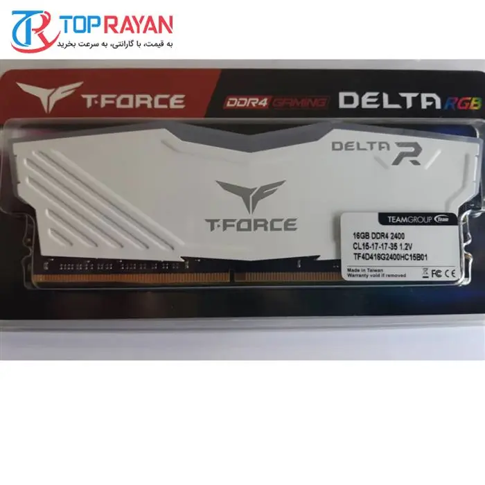 رم دسکتاپ DDR4 تک کاناله 2400 مگاهرتز CL15 تیم گروپ مدل T-Force Delta RGB ظرفیت 16 گیگابایت -gallery-7