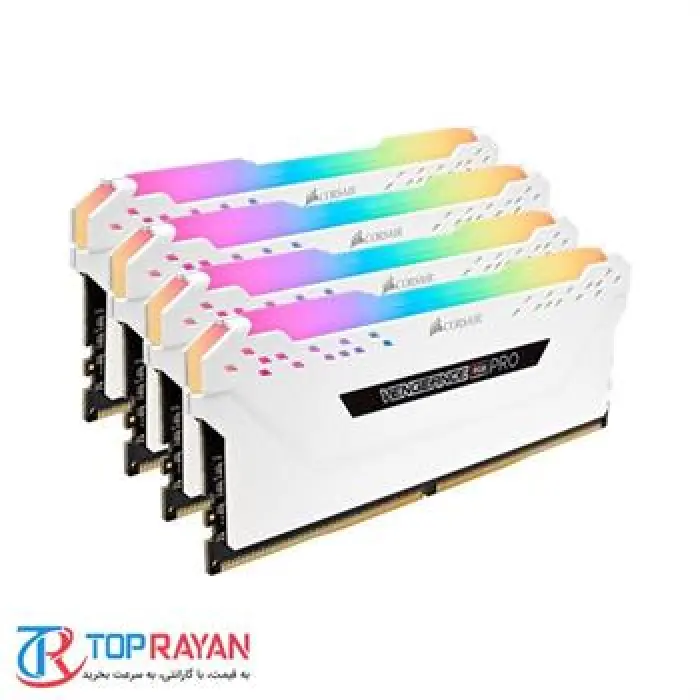 رم کامپیوتر کرسیر Corsair VENGEANCE RGB PRO White DDR4 32GB 3200MHz -gallery-2