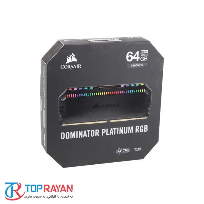 رم کامپیوتر کرسیر مدل Dominator Platinum RGB با حافظه ۶۴ گیگابایت و فرکانس ۳۶۰۰ مگاهرتز -gallery-5