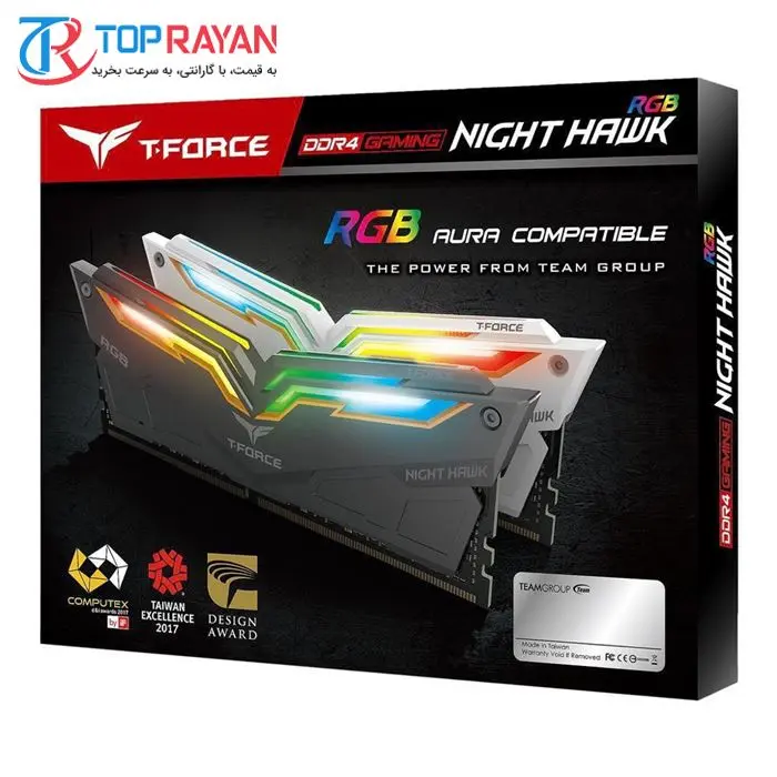 رم دسکتاپ DDR4 دو کاناله 3200 مگاهرتز CL16 تیم گروپ مدل T-Force Night Hawk RGB ظرفیت 32 گیگابایت -gallery-5