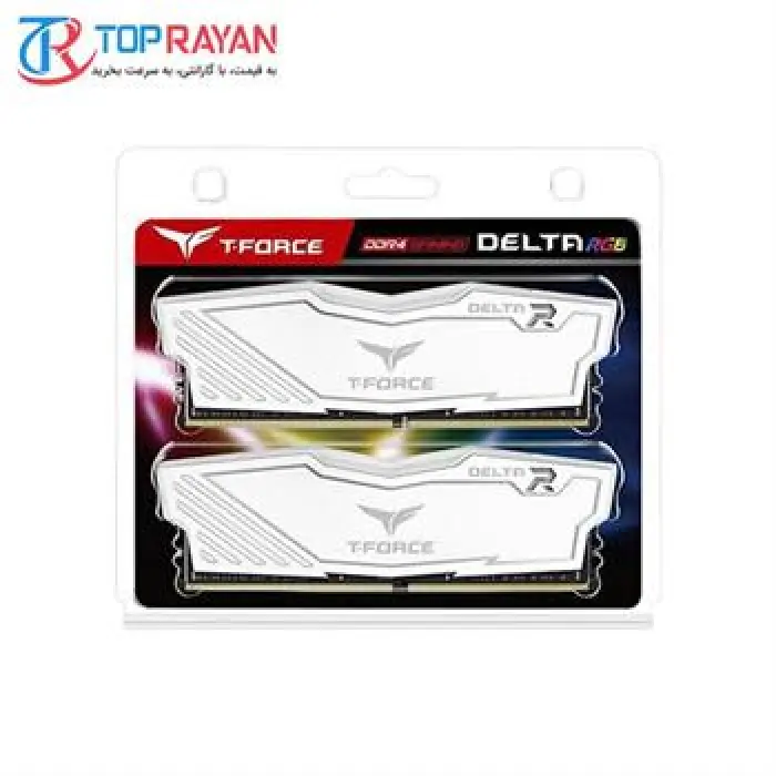 رم دسکتاپ DDR4 دو کاناله 3200 مگاهرتز CL15 تیم گروپ مدل T-Force Delta RGB ظرفیت 32 گیگابایت -gallery-2