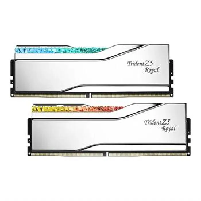 رم کامپیوتر DDR5 دو کاناله 7200 مگاهرتز CL34 جی اسکیل Trident Z5 Royal Silver RGB ظرفیت 32 گیگابایت -gallery-1