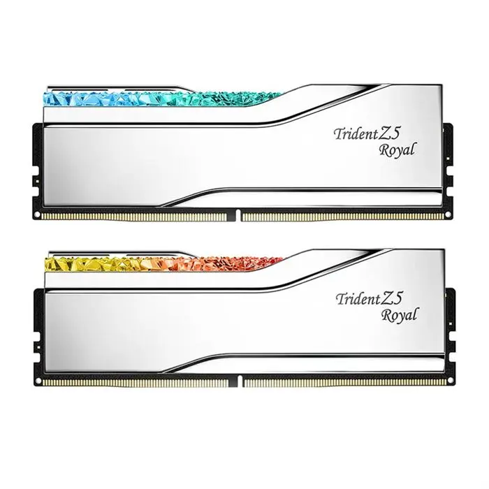 رم کامپیوتر DDR5 دو کاناله 7200 مگاهرتز CL34 جی اسکیل Trident Z5 Royal Silver RGB ظرفیت 32 گیگابایت -gallery-4