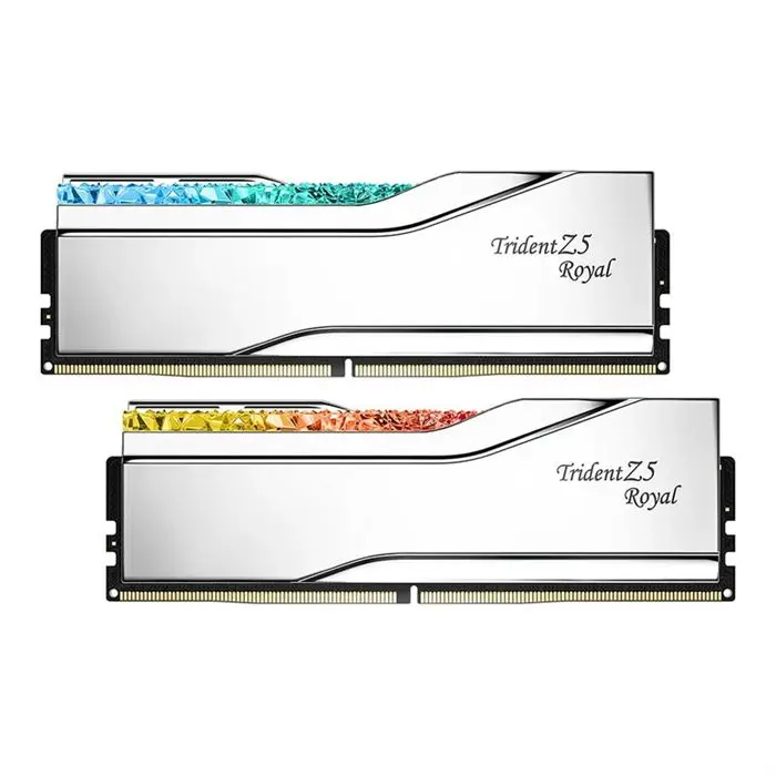 رم کامپیوتر DDR5 دو کاناله 7200 مگاهرتز CL34 جی اسکیل Trident Z5 Royal Silver RGB ظرفیت 32 گیگابایت -gallery-5