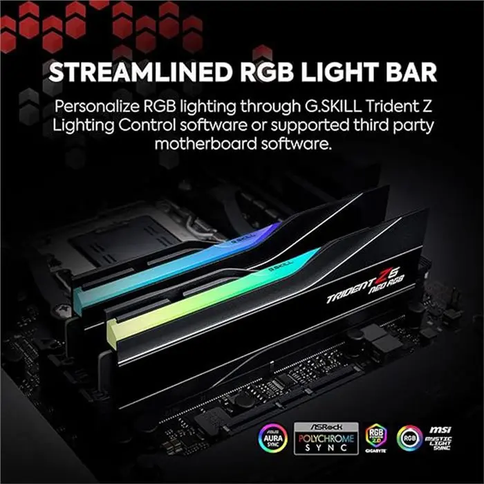 رم دسکتاپ جی اسکیل مخصوص AMD مدل TRIDENT Z NEO RGB ظرفیت 32 گیگابایت و فرکانس 6000 مگاهرتز -gallery-9