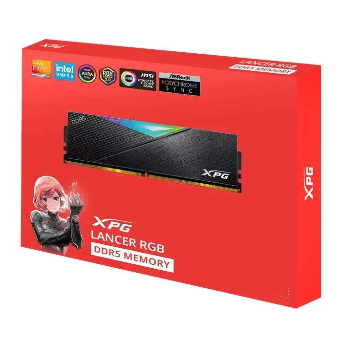 رم کامپیوتر DDR5 دو کاناله 6400 مگاهرتز CL32 ای دیتا مدل XPG Lancer RGB ظرفیت 32 گیگابایت -gallery-12