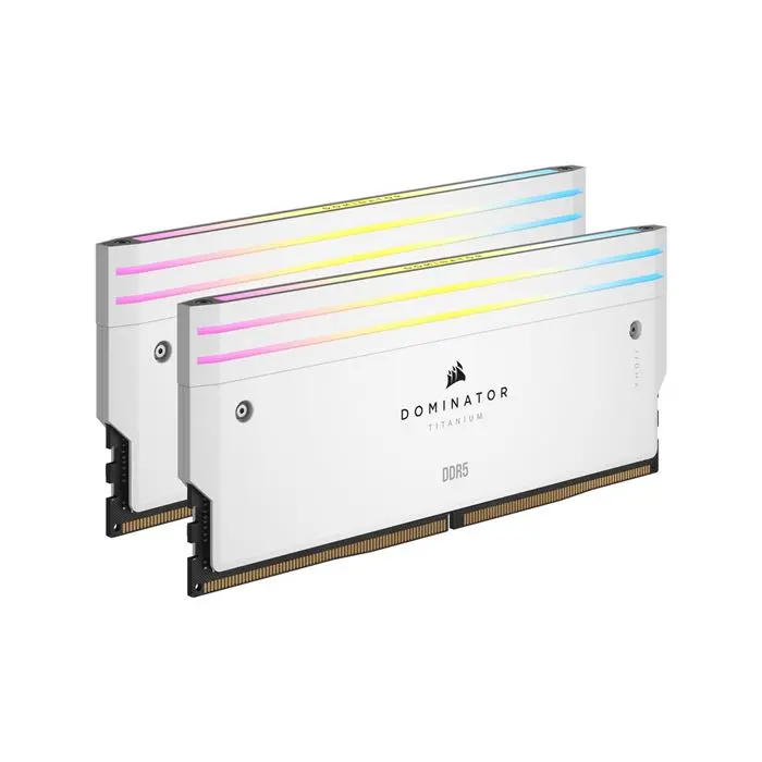 رم کامپیوتر DDR5 دو کاناله 6000 مگاهرتز CL30 کورسیر Dominator Titanium White RGB ظرفیت 64 گیگابایت -gallery-6