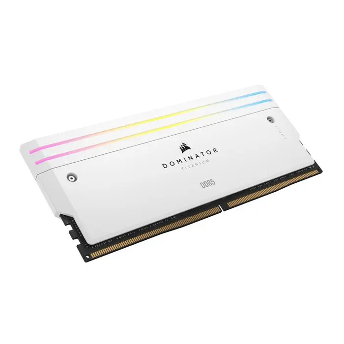 رم کامپیوتر DDR5 دو کاناله 6000 مگاهرتز CL30 کورسیر Dominator Titanium White RGB ظرفیت 64 گیگابایت -gallery-7