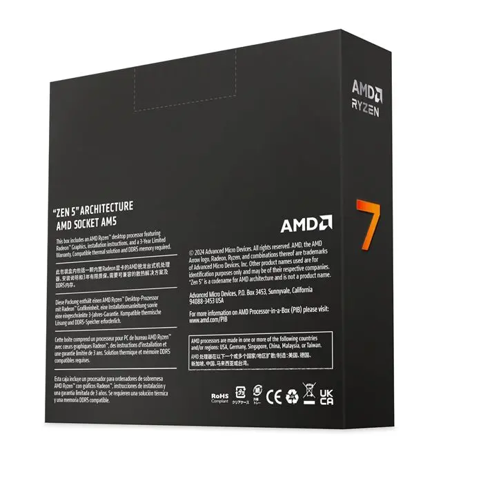 پردازنده ای ام دی Ryzen 7 9700X با باکس -gallery-8