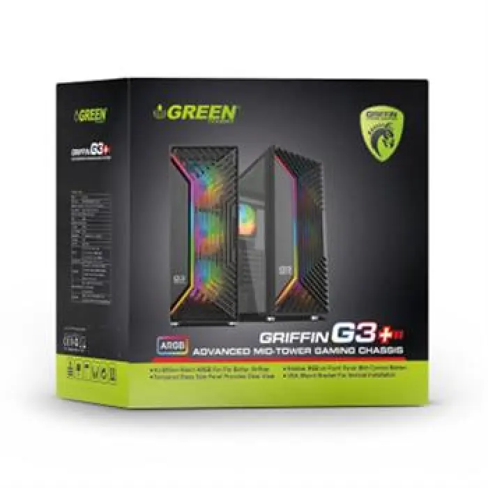 کیس گیمینگ گرین گریفین Case Green Griffin G3 Plus -gallery-7
