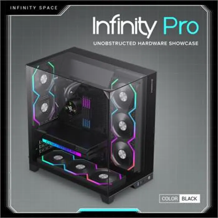 کیس گیمینگ گیم مکس مدل GAMEMAX CASE INFINITY PRO BLACK -gallery-5