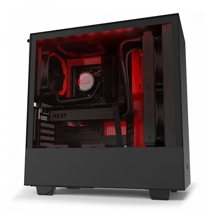 کیس ان زد ایکس تی NZXT H510i Matte Black/Red -gallery-5