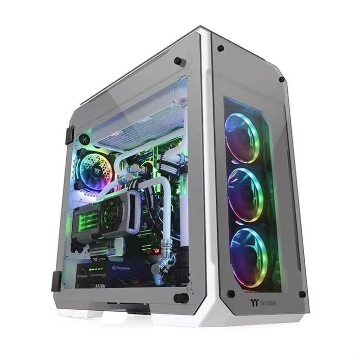 کیس گیمینگ ترمالتیک سفید مدل View 71 Tempered Glass Edition -gallery-6