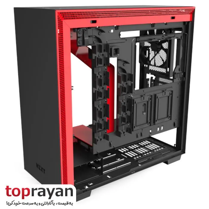 کیس کامپیوتر ان زی ایکس تی مدل H710i Matte Black/Red -gallery-4