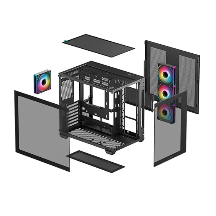 کیس گیمینگ مشکی دیپ کول مدل CG530 4F BK -gallery-3
