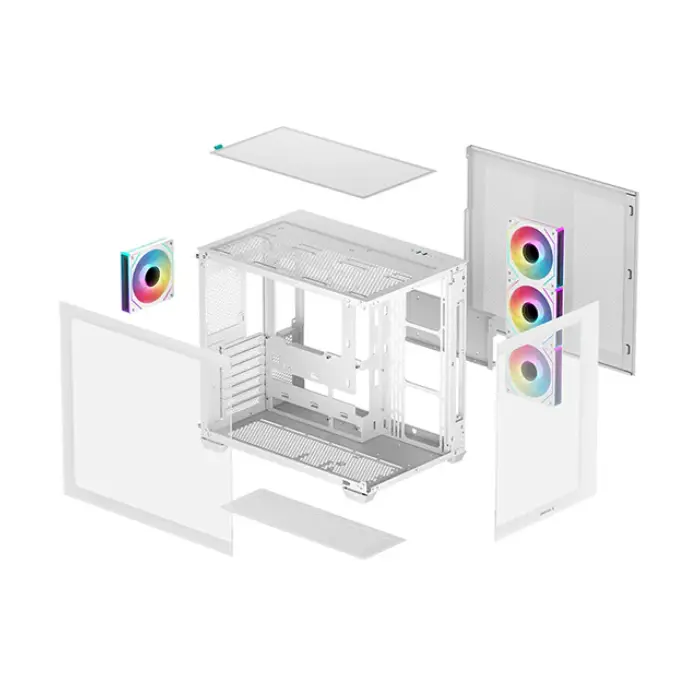 کیس گیمینگ سفید دیپ کول مدل CG530 4F WH -gallery-2