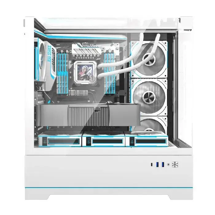 کیس کامپیوتر گیمینگ دارک فلش DY450 Pro WH -gallery-1