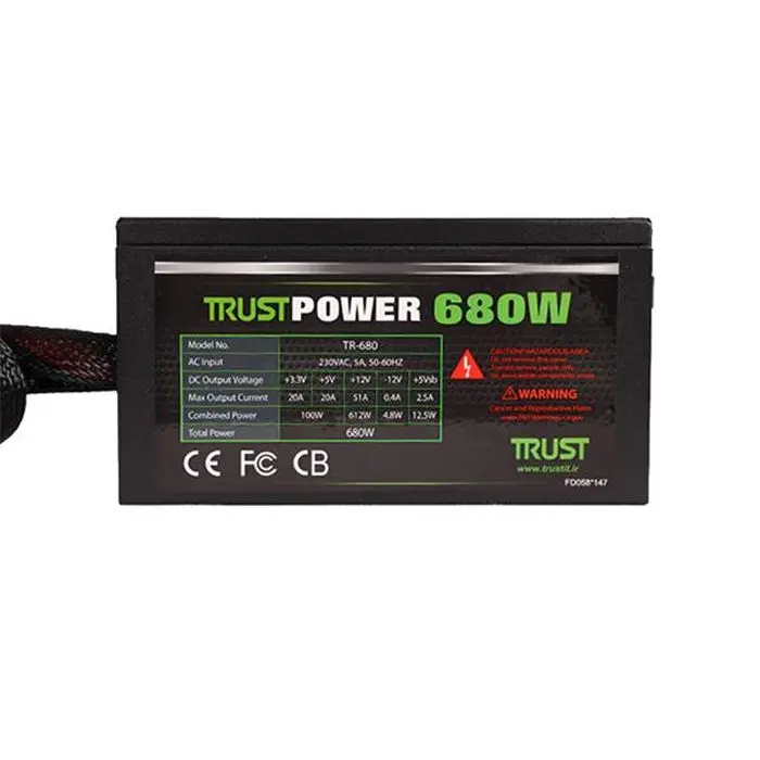 منبع تغذیه کامپیوتر تراست TR680W -gallery-6