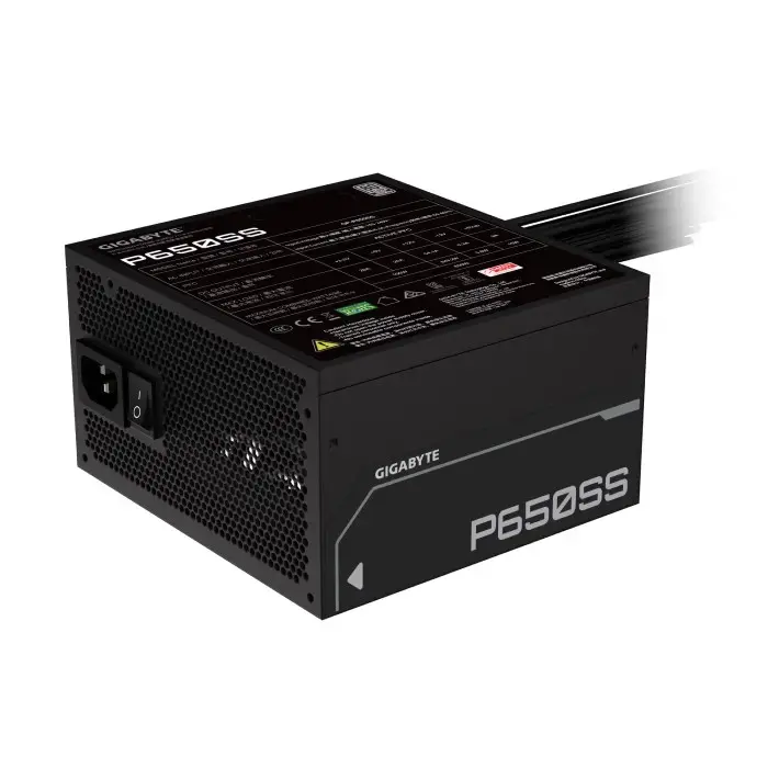 پاور 650 وات غیر ماژولار گیگابایت مدل P650SS Black -gallery-6