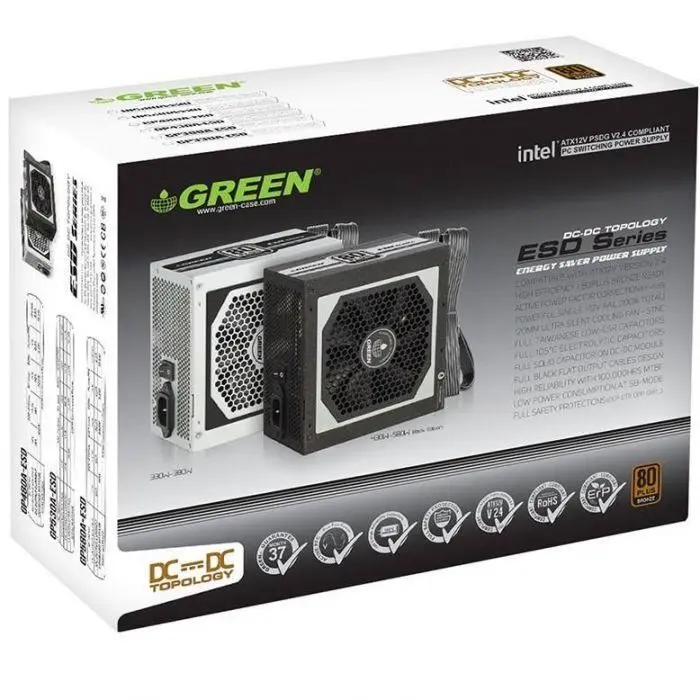 منبع تغذیه کامپیوتر نیمه ماژولار گرین مدل GP380A-ESD -gallery-11