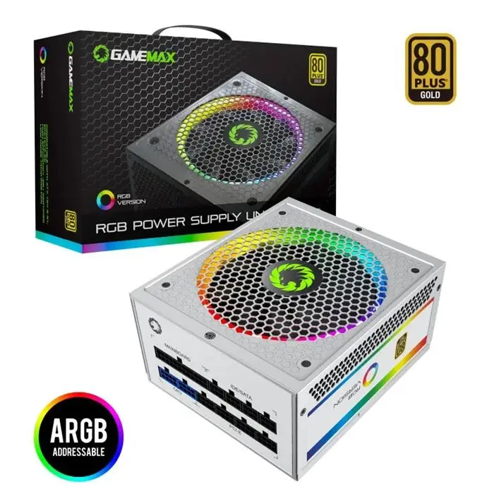 پاور گیم‌مکس 850 وات GAMEMAX RGB-850 White Gold Full Modular -gallery-15