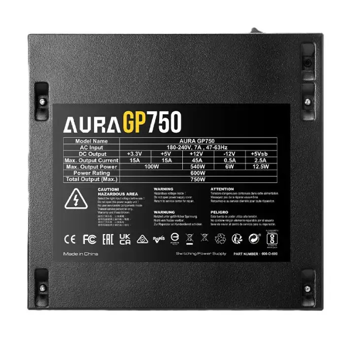 پاور غیر ماژولار گیمدیاس Aura GP750 -gallery-3
