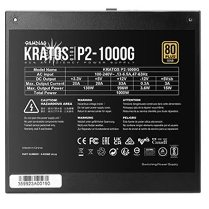 پاور کامپیوتر فول ماژولار گیم دیاس مدل Kratos P2-1000G -gallery-7