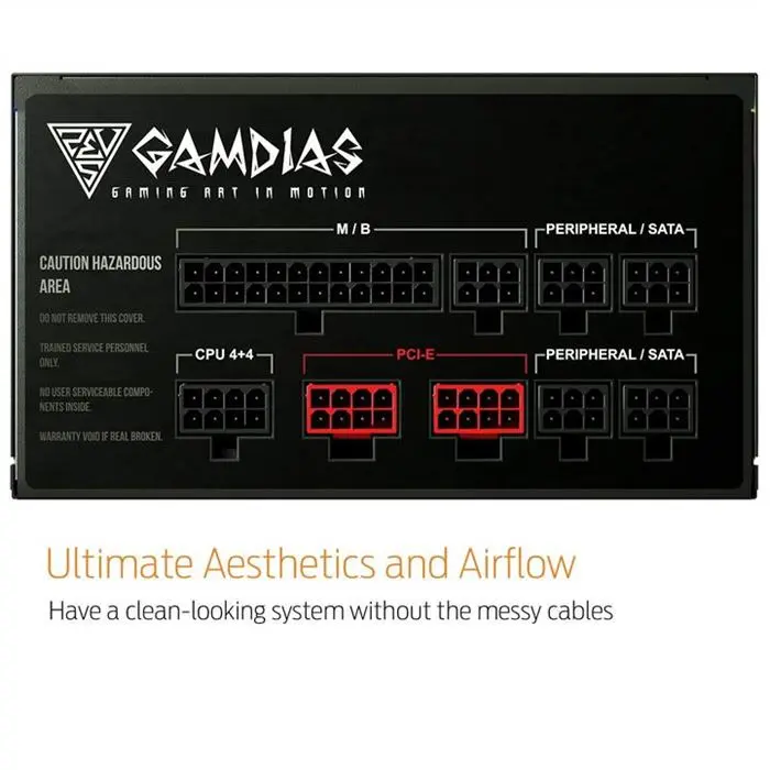 منبع تغذیه ماژولار گیمدیاس مدل ASTRAPE P۱-۷۵۰W-G -gallery-5
