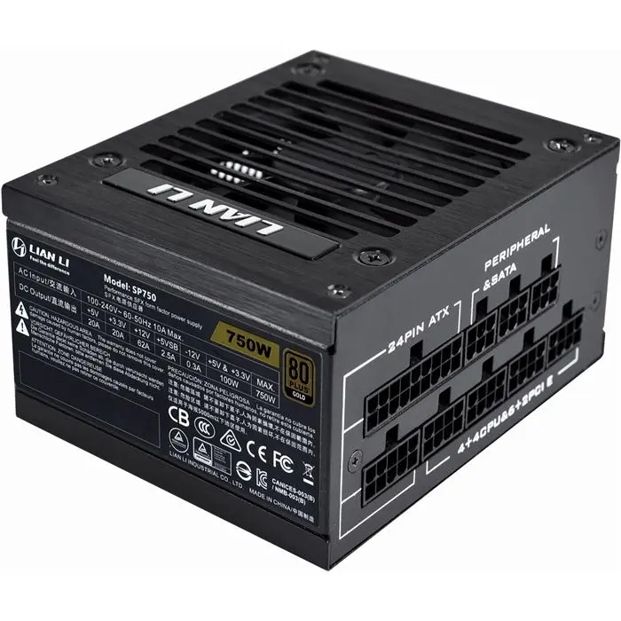 پاور کامپیوتر 750 وات لیان لی مدل Lian Li SP750 80+ GOLD Black مخصوص کیس‌های کوچک و Mini PC -gallery-4