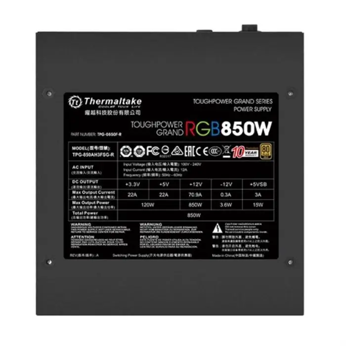 پاور ترمالتیک مدل Toughpower Grand RGB 850W Gold -gallery-6