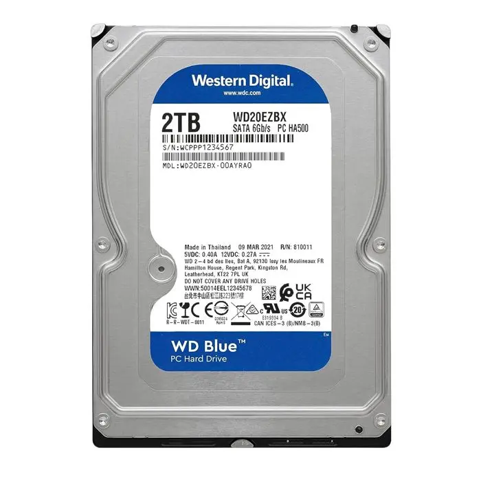 هارد اینترنال وسترن دیجیتال Blue مدل Western Digital CMR ظرفیت 2 ترابایت -gallery-2