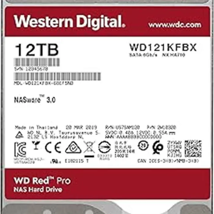 هارددیسک اینترنال وسترن دیجیتال ظرفیت 12 ترابایت Western Digital Hard Disk - 12TB -gallery-1