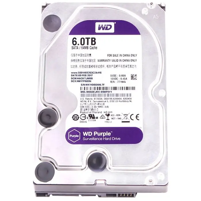 هارد دیسک اینترنال وسترن دیجیتال مدل Purple WD60EJRX با ظرفیت 6 ترابایت -gallery-4