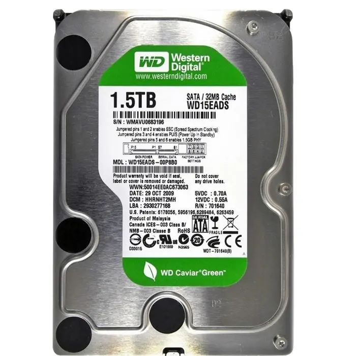 هارد اینترنال وسترن دیجیتال گرین مدل WD15EADS با ظرفیت 1.5 ترابایت -gallery-8