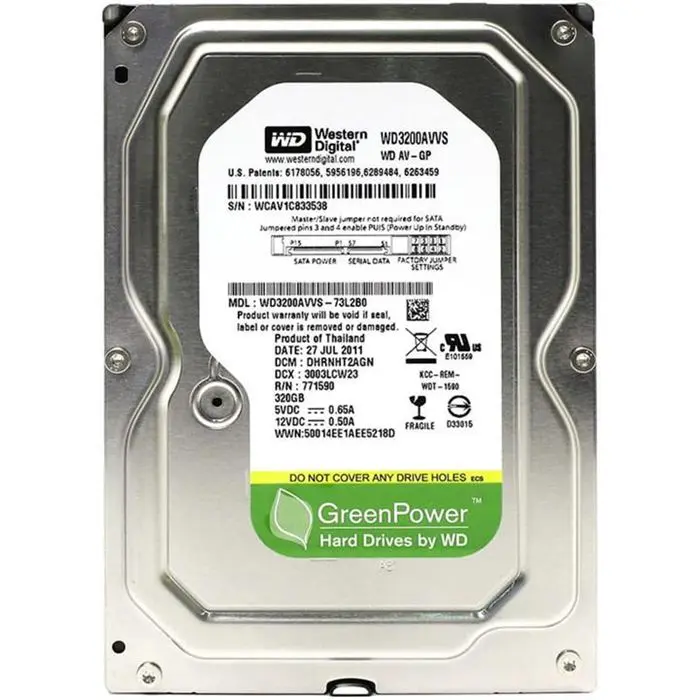 هارد دیسک اینترنال وسترن دیجیتال مدل WD AV-GP WD3200AVVS ظرفیت 320 گیگابایت -gallery-9