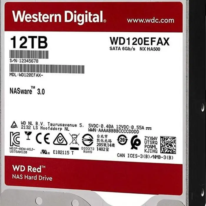 هارددیسک اینترنال وسترن دیجیتال سری Red Plus مدل ظرفیت 12 ترابایت -gallery-1