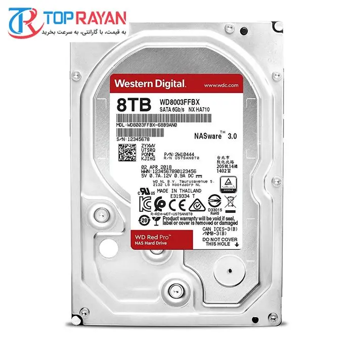 هارد دیسک اینترنال وسترن دیجیتال مدل RED PRO WD8003FFBX ظرفیت 8 ترابایت -gallery-4