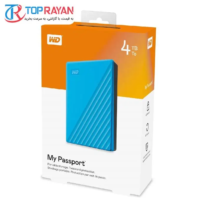هارددیسک اکسترنال وسترن دیجیتال مدل My Passport WDBPKJ0040B ظرفیت 4 ترابایت -gallery-3