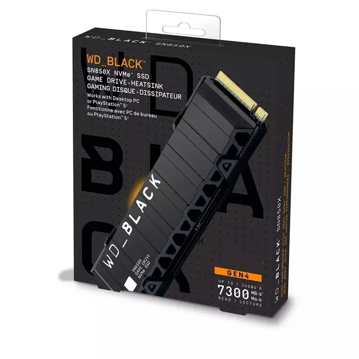 حافظه SSD وسترن دیجیتال مدل BLACK SN850X NVME Gen4 ظرفیت 8 ترابایت با هیت سینک -gallery-2