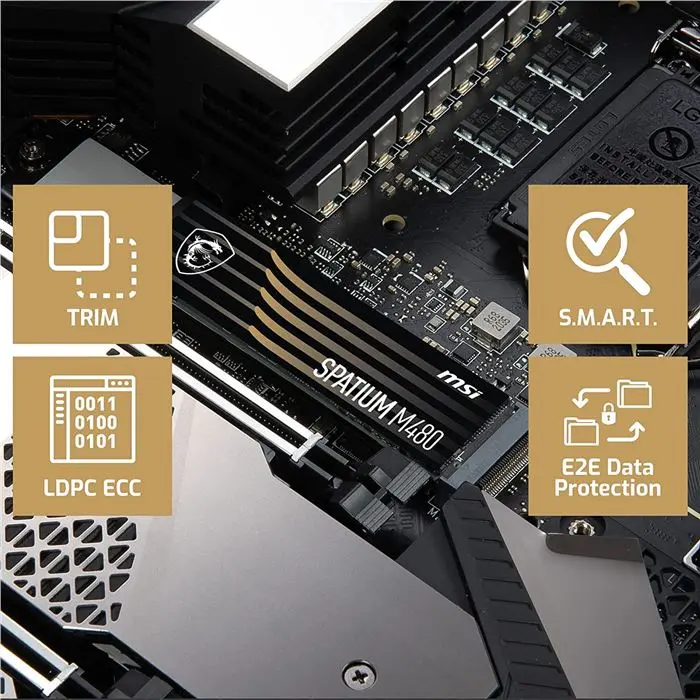 حافظه SSD اینترنال ام اس آی مدل SPATIUM M480 PCIe 4.0 NVMe M.2 ظرفیت 1TB -gallery-21