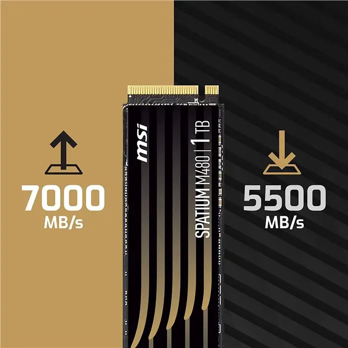 حافظه SSD اینترنال ام اس آی مدل SPATIUM M480 PCIe 4.0 NVMe M.2 ظرفیت 1TB -gallery-3
