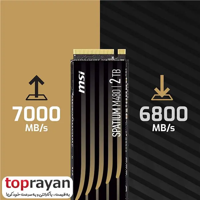 حافظه SSD اینترنال ام اس آی مدل SPATIUM M480 PCIe 4.0 NVMe M.2 ظرفیت 2TB -gallery-3