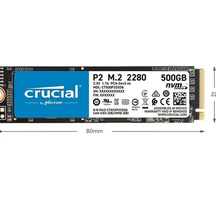 حافظه SSD کروشیال مدل Crucial P2 ظرفیت 500 گیگابایت -gallery-1